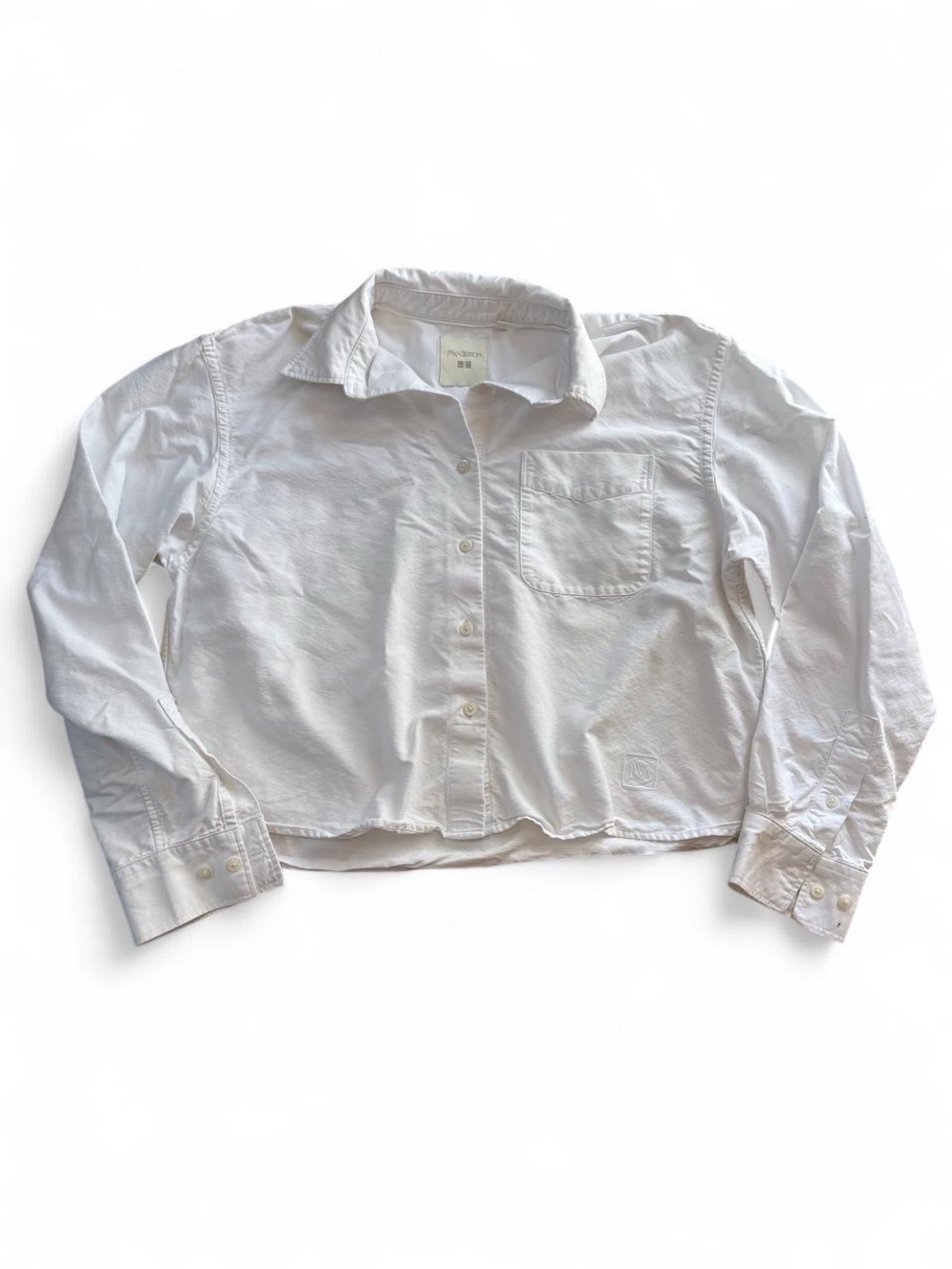 Uniqlo x JW Anderson Cropped Button-Up Shirt – White, Size M